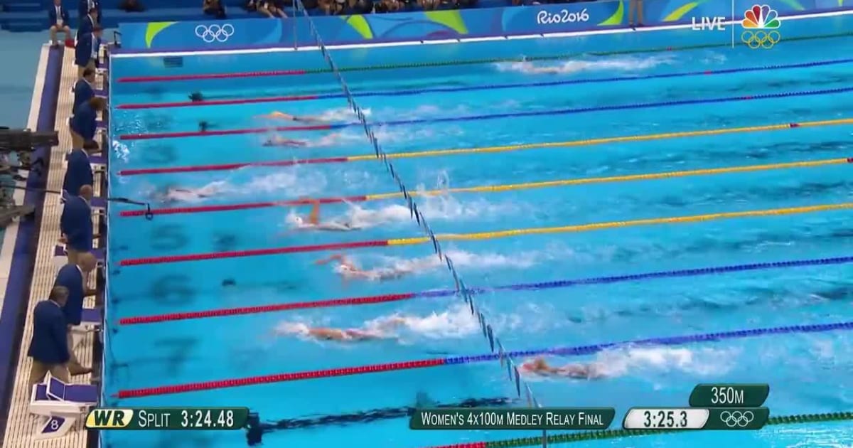 Team USA Simone Manuel Swims a Speedy Anchor Leg to Win Gold in the